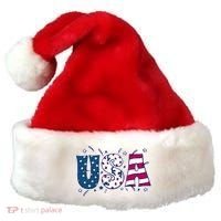 USA American Flag Celebration Santa Hat thumb 0