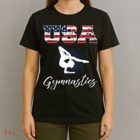 USA American Flag Gymnastics Tee Gymnast 4th Of July T-Shirt thumb 4