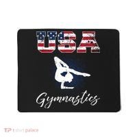 USA American Flag Gymnastics Tee Gymnast 4th Of July Mousepad thumb 0