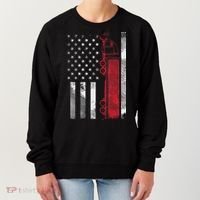 US American Flag Semi Truck Driver 18 Wheeler Trucker Gift Women's Sweatshirt thumb 0