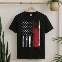 US American Flag Semi Truck Driver 18 Wheeler Trucker Gift T-Shirt thumb 2
