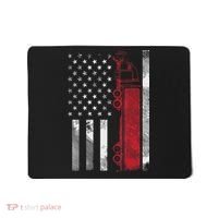 US American Flag Semi Truck Driver 18 Wheeler Trucker Gift Mousepad thumb 0