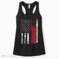 US American Flag Semi Truck Driver 18 Wheeler Trucker Gift Women's Tank Top thumb 0