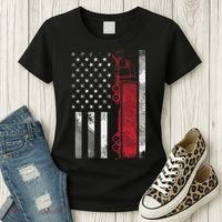 US American Flag Semi Truck Driver 18 Wheeler Trucker Gift Women's T-Shirt thumb 3