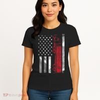 US American Flag Semi Truck Driver 18 Wheeler Trucker Gift Women's T-Shirt thumb 4