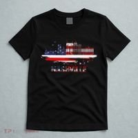 USA American Flag Cityscape Nashville Tennessee Skyline T-Shirt thumb 5