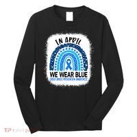 US America Flag Child Abuse Prevention Month April Awareness Long Sleeve Shirt thumb 0