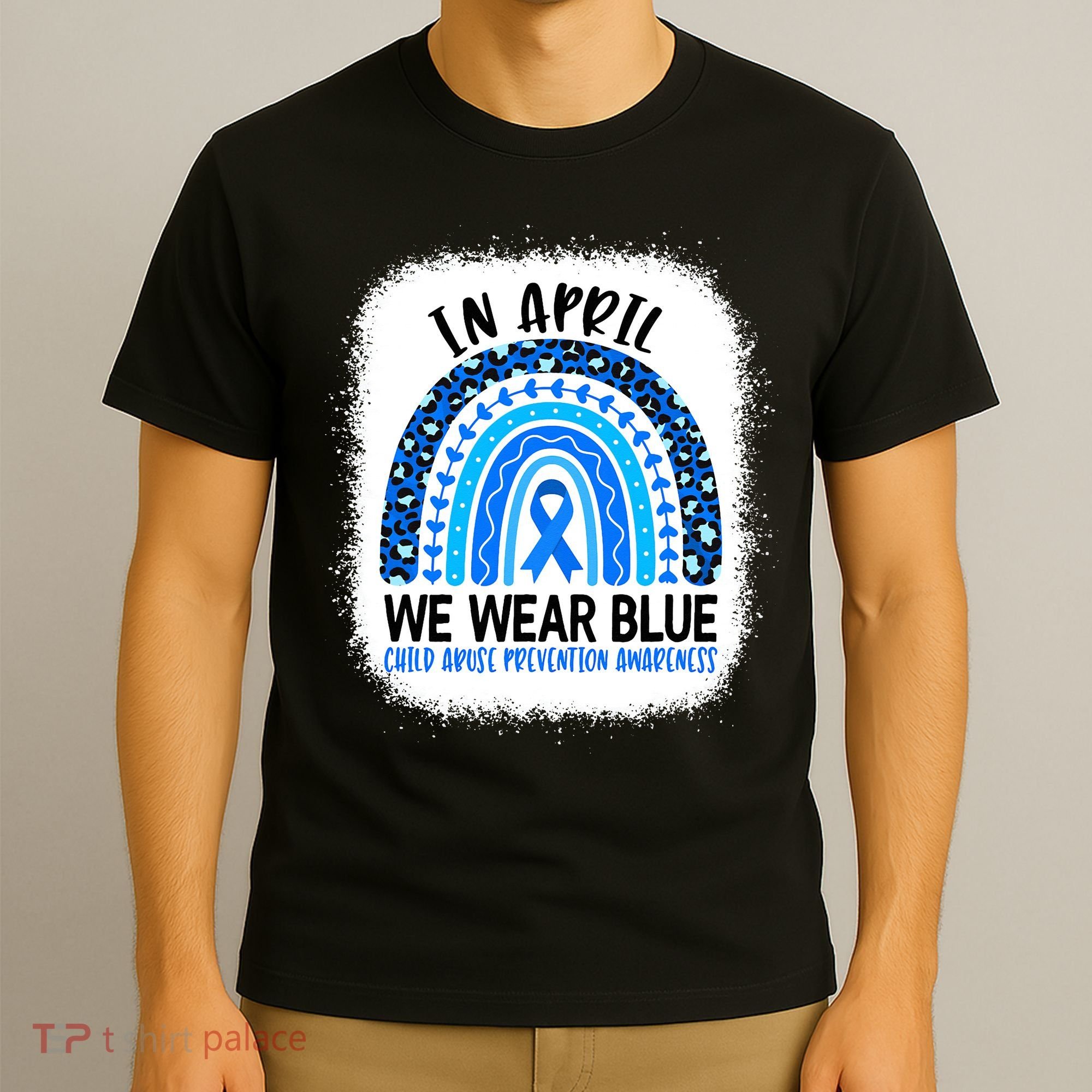 US America Flag Child Abuse Prevention Month April Awareness T-Shirt
