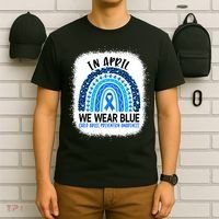US America Flag Child Abuse Prevention Month April Awareness T-Shirt thumb 6