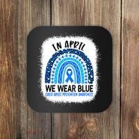 US America Flag Child Abuse Prevention Month April Awareness Coaster thumb 0