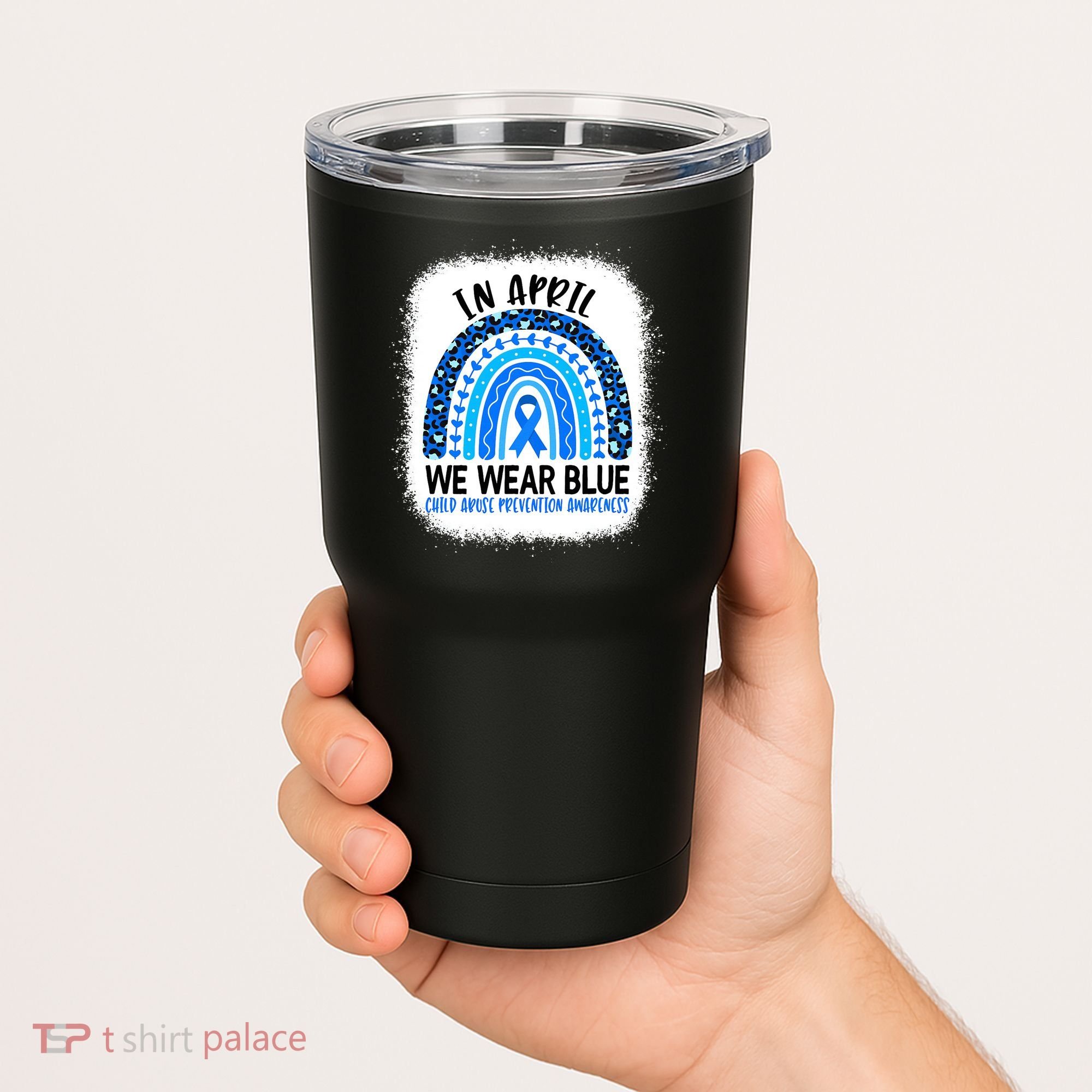 US America Flag Child Abuse Prevention Month April Awareness Tumbler