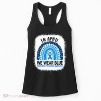 US America Flag Child Abuse Prevention Month April Awareness Women's Tank Top thumb 0