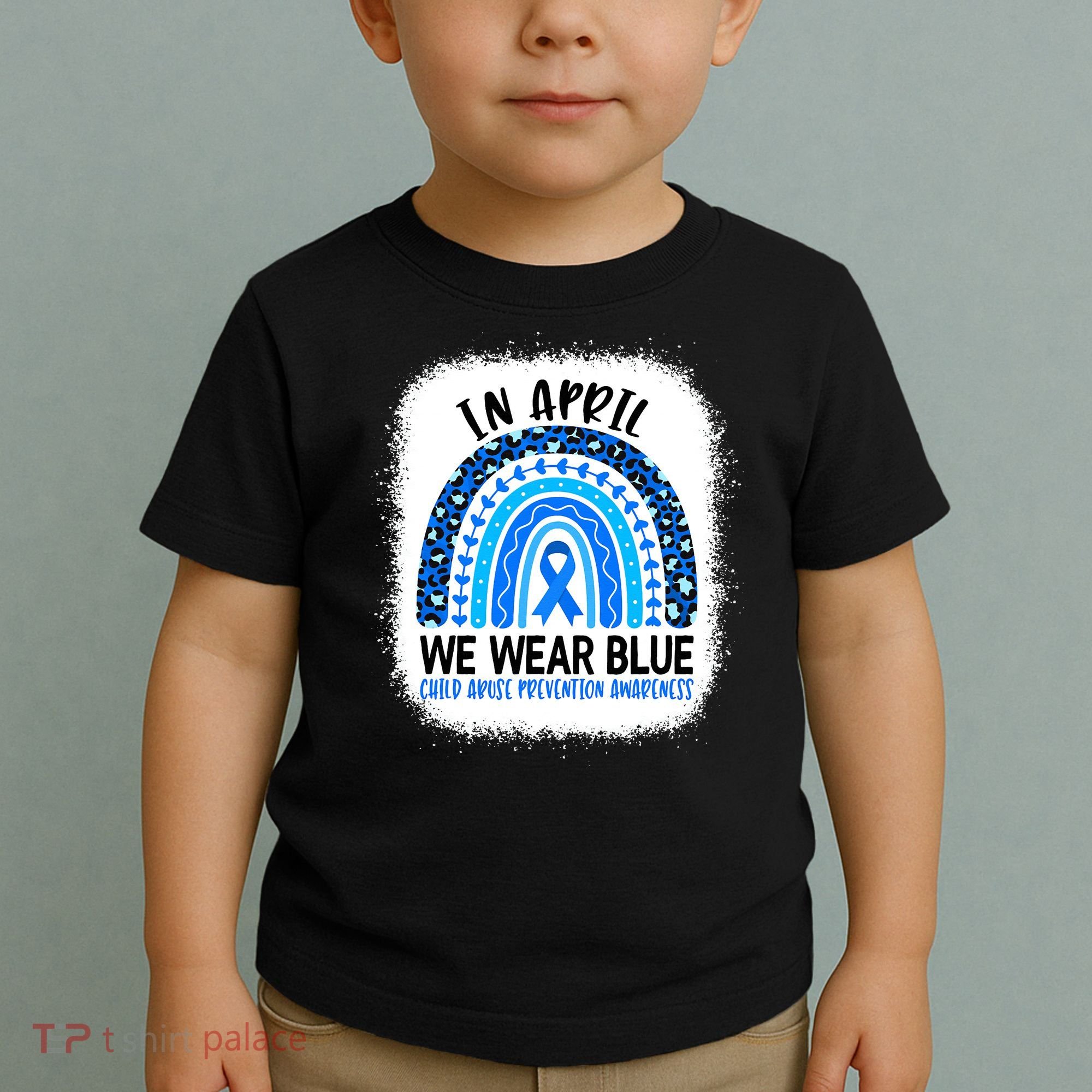 US America Flag Child Abuse Prevention Month April Awareness Toddler T-Shirt