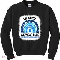 US America Flag Child Abuse Prevention Month April Awareness Kids Sweatshirt thumb 0