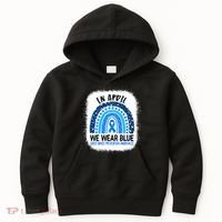 US America Flag Child Abuse Prevention Month April Awareness Kids Hoodie thumb 0
