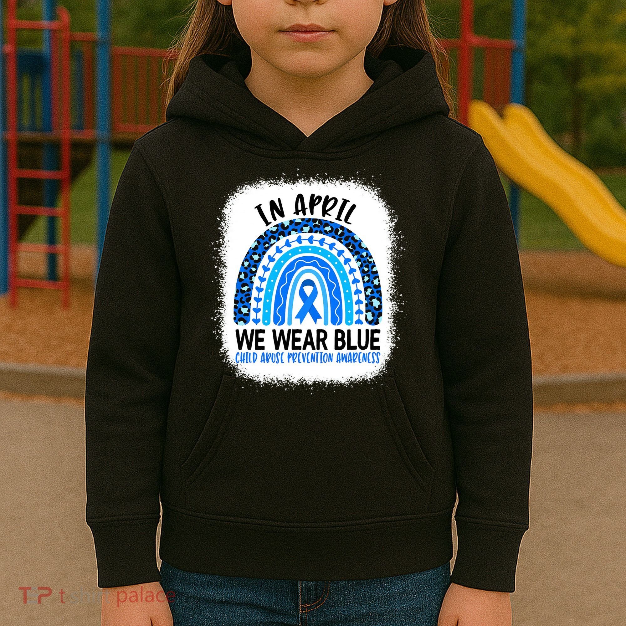 US America Flag Child Abuse Prevention Month April Awareness Kids Hoodie