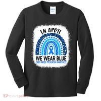US America Flag Child Abuse Prevention Month April Awareness Kids Long Sleeve Shirt thumb 0