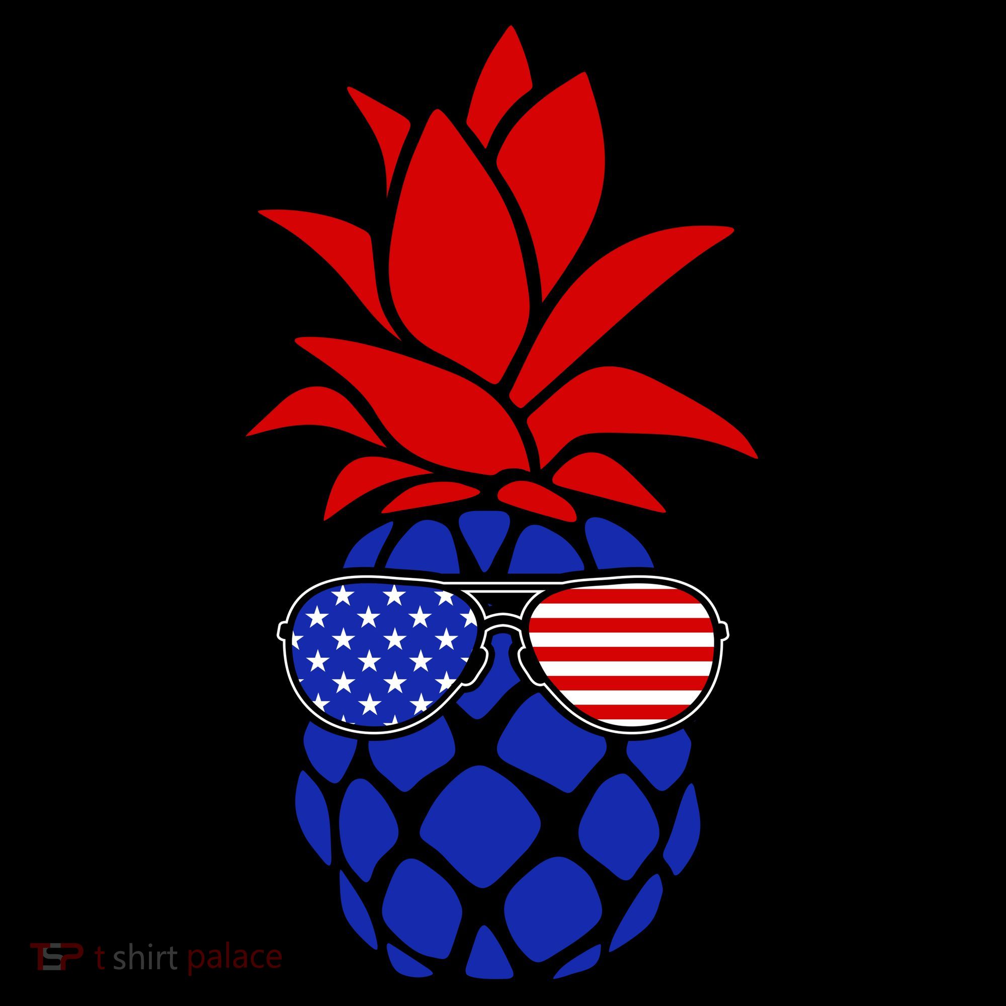 USA American Flag Sunglasses Pineapple Coffee Mug