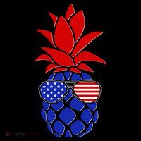 USA American Flag Sunglasses Pineapple Women's Hoodie thumb 2