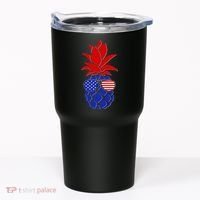 USA American Flag Sunglasses Pineapple Tumbler thumb 0