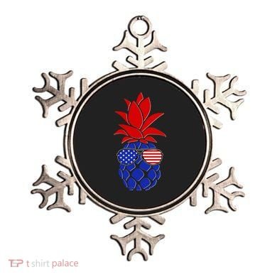 USA American Flag Sunglasses Pineapple Ornament