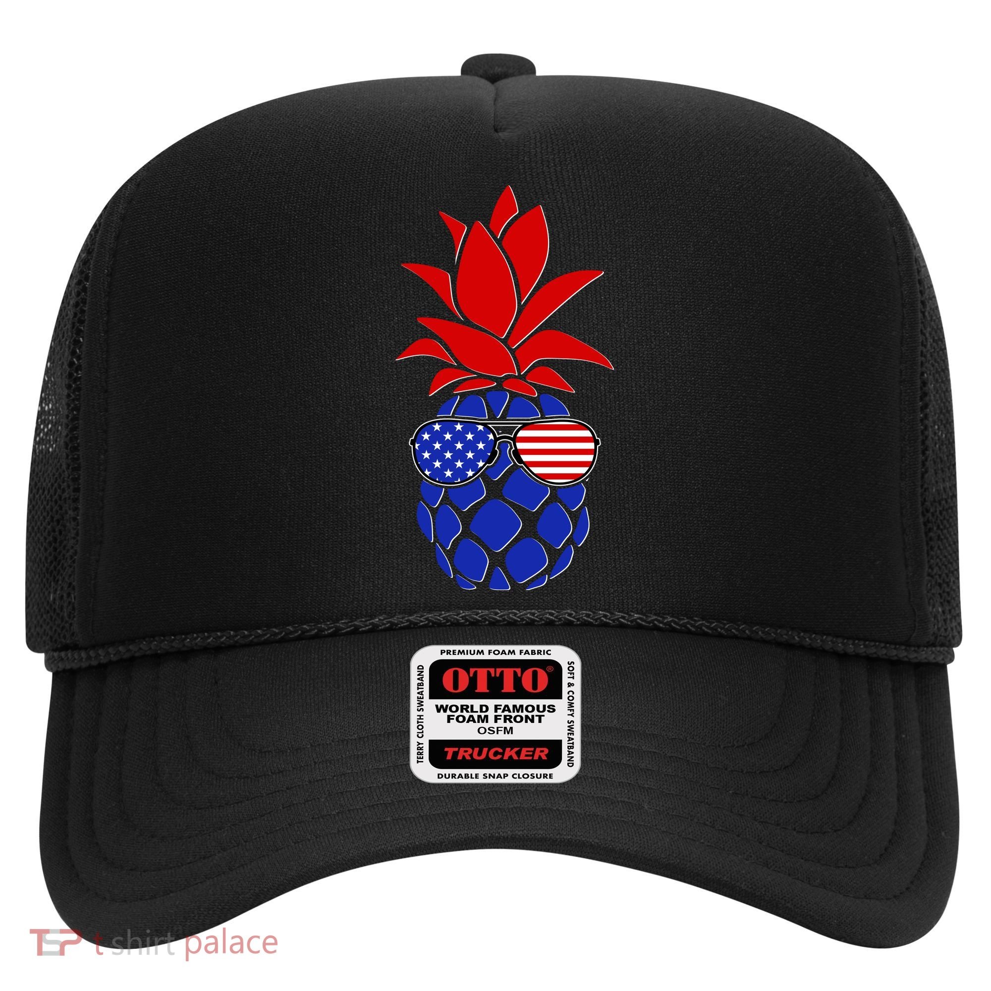 USA American Flag Sunglasses Pineapple Hat
