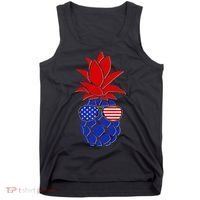 USA American Flag Sunglasses Pineapple Tank Top thumb 0