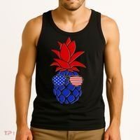 USA American Flag Sunglasses Pineapple Tank Top thumb 3