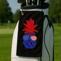 USA American Flag Sunglasses Pineapple Golf Towel thumb 2