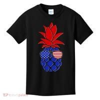 USA American Flag Sunglasses Pineapple Kids T-Shirt thumb 0