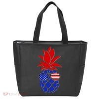 USA American Flag Sunglasses Pineapple Tote Bag thumb 0