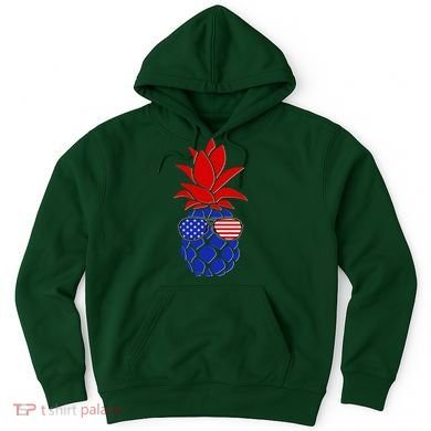 USA American Flag Sunglasses Pineapple Hoodie