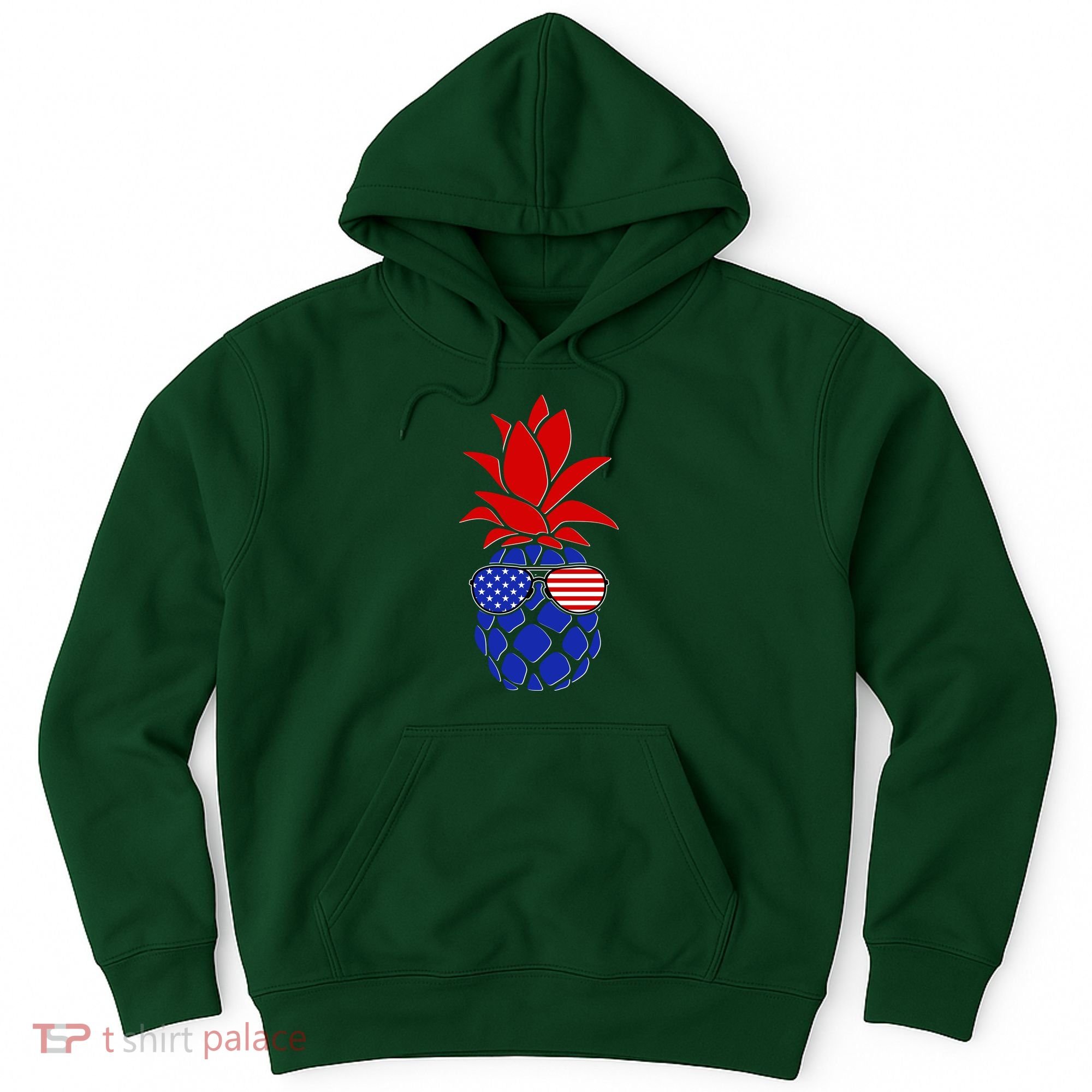 USA American Flag Sunglasses Pineapple Hoodie