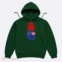 USA American Flag Sunglasses Pineapple Hoodie thumb 0