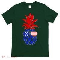USA American Flag Sunglasses Pineapple T-Shirt thumb 0