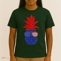 USA American Flag Sunglasses Pineapple T-Shirt thumb 4