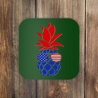 USA American Flag Sunglasses Pineapple Coaster thumb 0