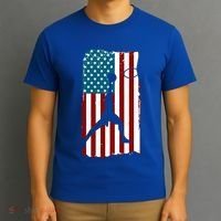 Us American Flag Basketball Patriotic Athlete Print Gift T-Shirt thumb 3