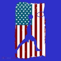 Us American Flag Basketball Patriotic Athlete Print Gift T-Shirt thumb 7