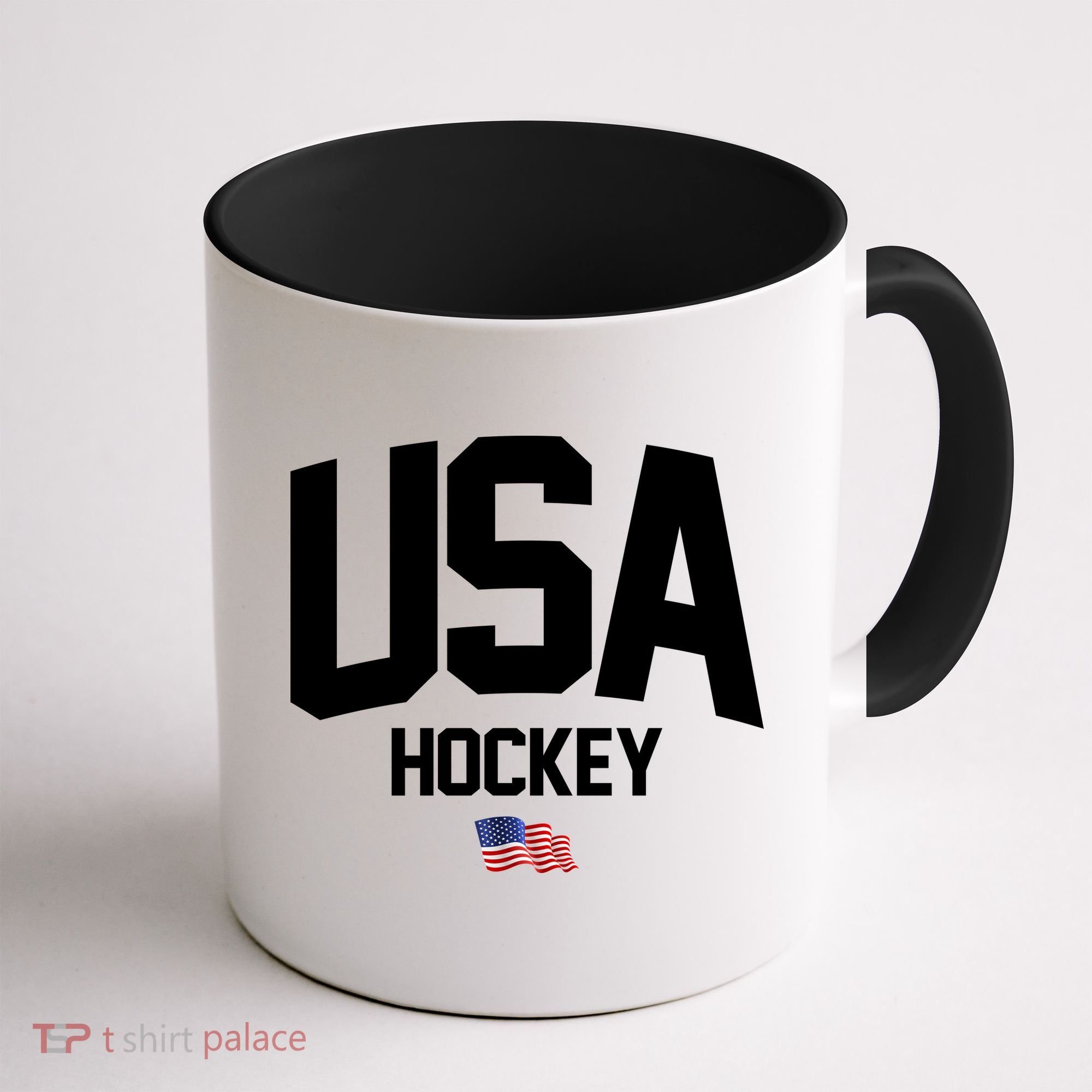 USA American Flag Hockey Coffee Mug