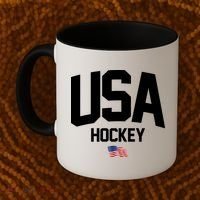 USA American Flag Hockey Coffee Mug thumb 2