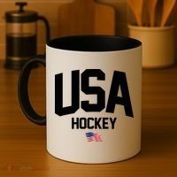 USA American Flag Hockey Coffee Mug thumb 4
