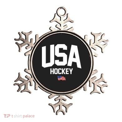 USA American Flag Hockey Ornament