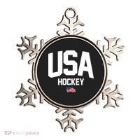 USA American Flag Hockey Ornament thumb 0