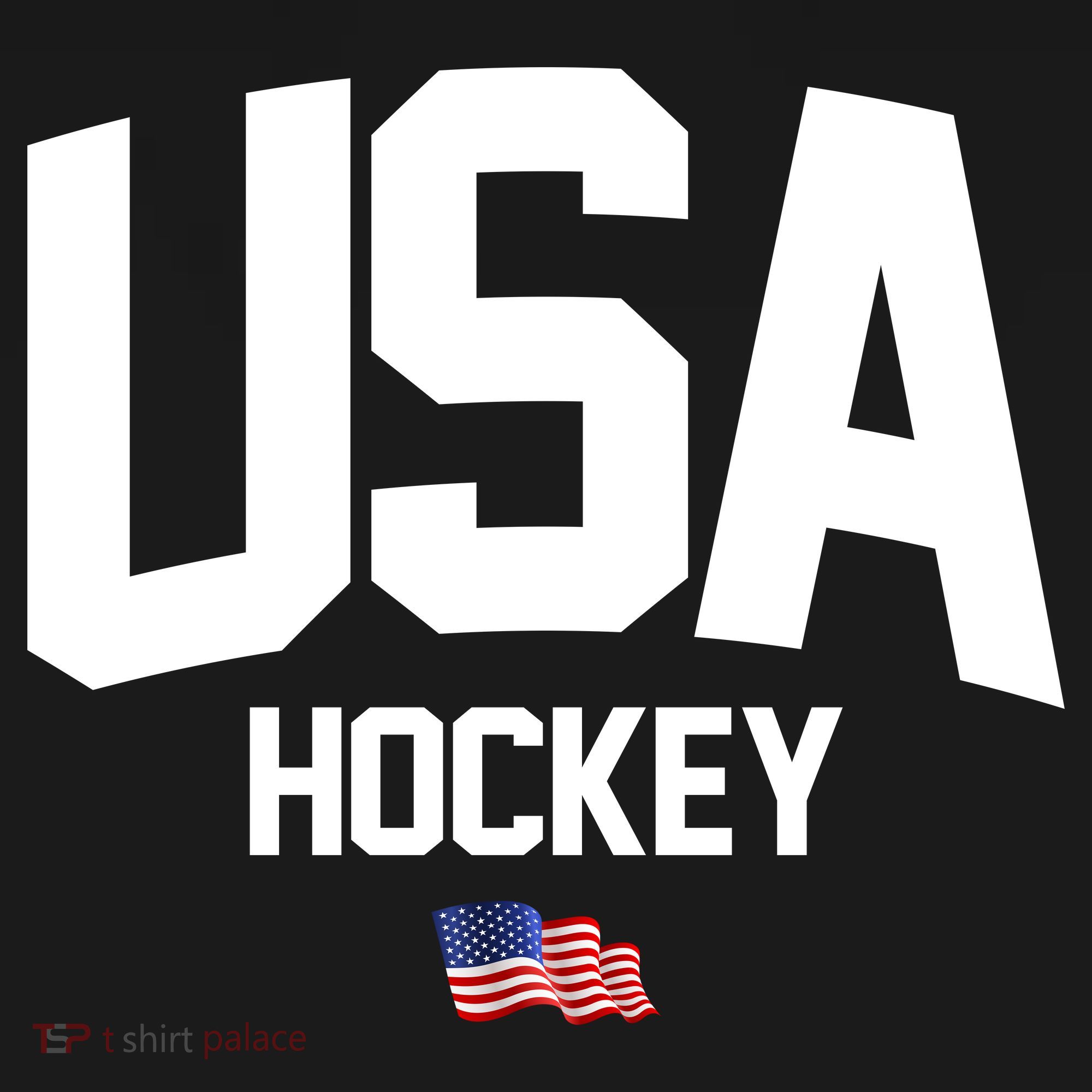 USA American Flag Hockey Ornament