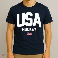 USA American Flag Hockey T-Shirt thumb 3