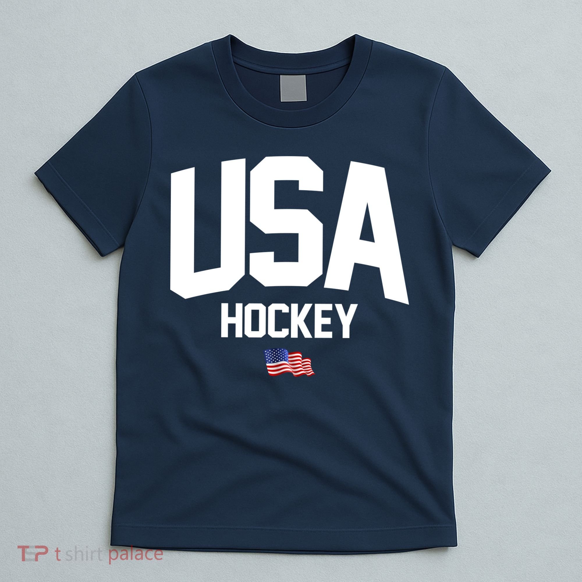 USA American Flag Hockey T-Shirt