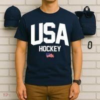 USA American Flag Hockey T-Shirt thumb 6
