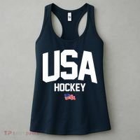 USA American Flag Hockey Women's Tank Top thumb 3