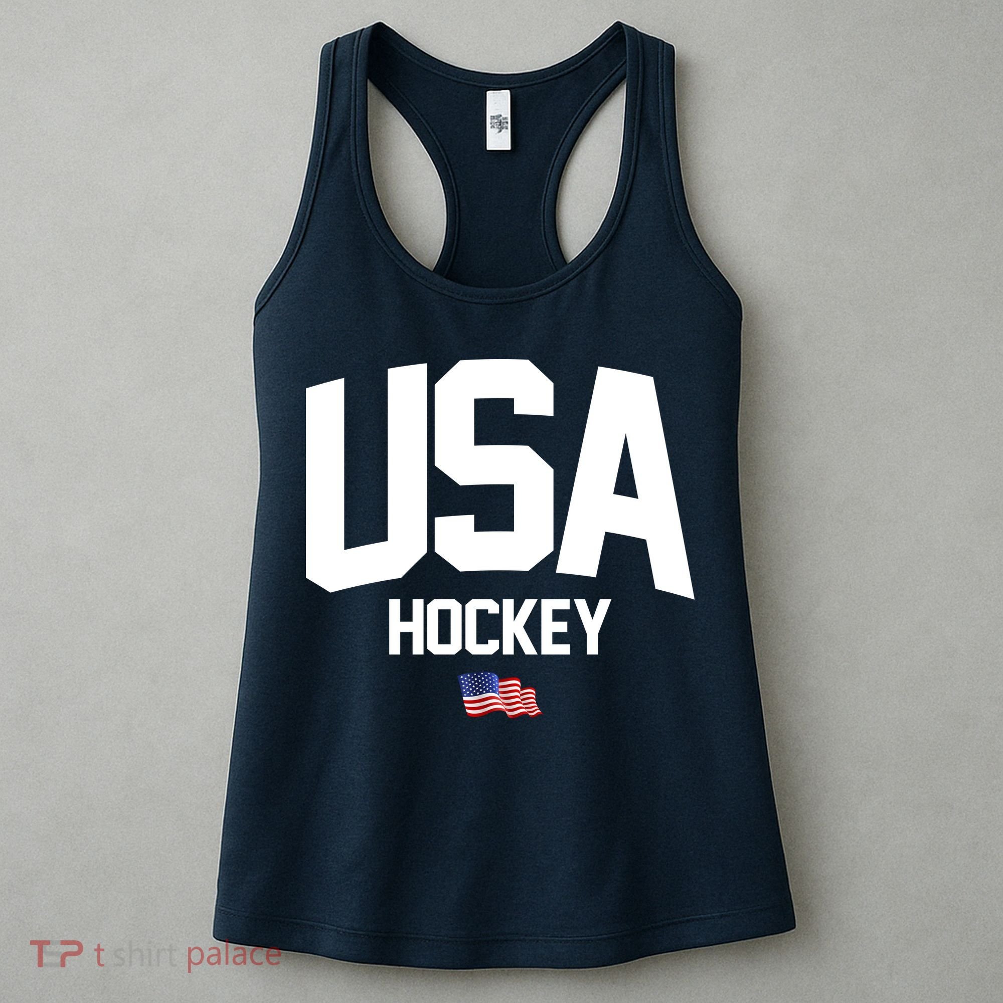 USA American Flag Hockey Women's Tank Top
